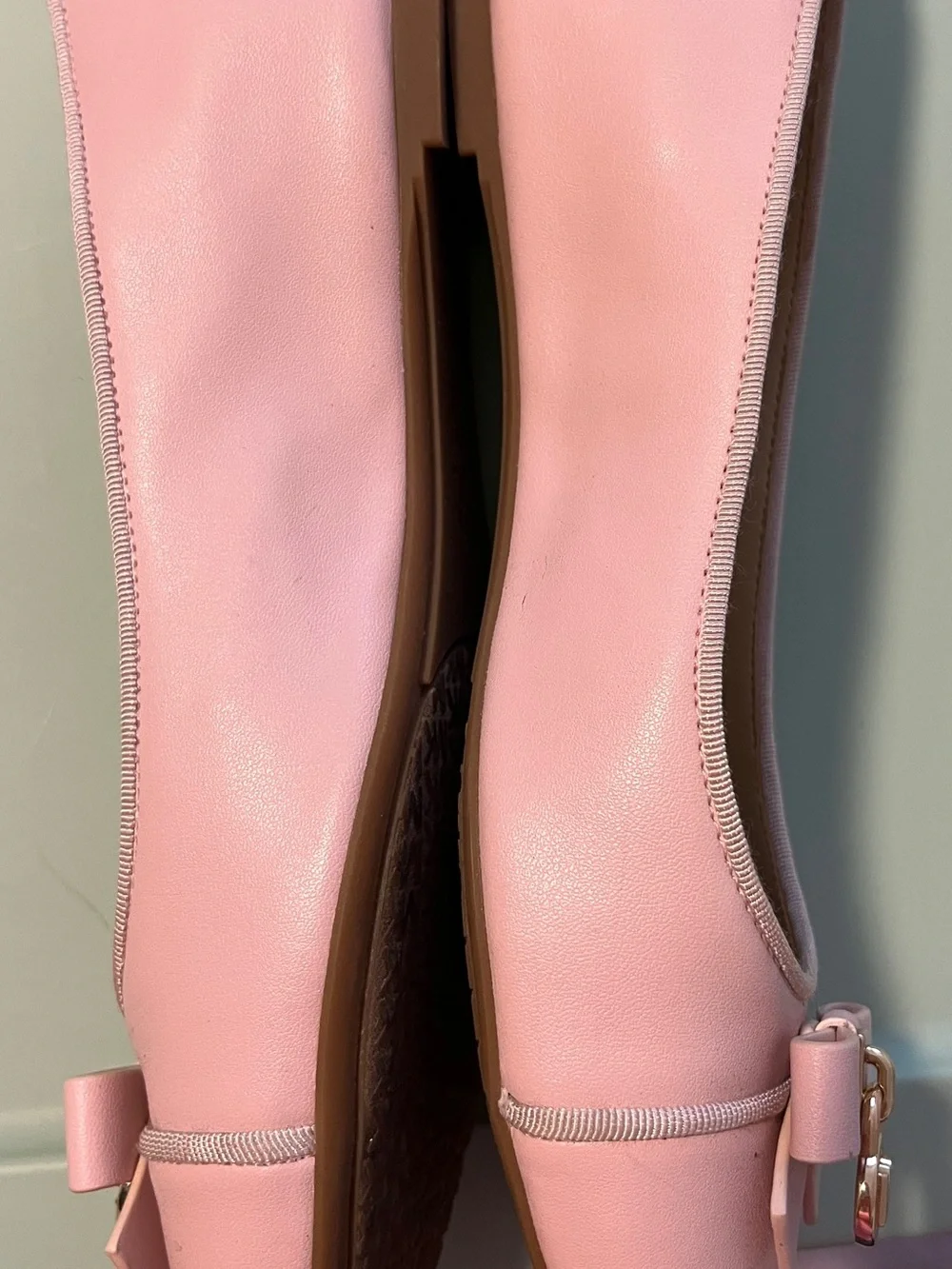 Michael Kors Light Pink Bow Quilted Insole Ballet Flats